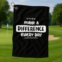 Make A Difference  Golf Towel thumb 1