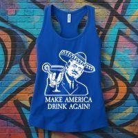 Make America Drink Again Donald Trump Cinco De Mayo Women's Tank Top thumb 3