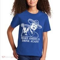 Make America Drink Again Donald Trump Cinco De Mayo Kids T-Shirt thumb 2