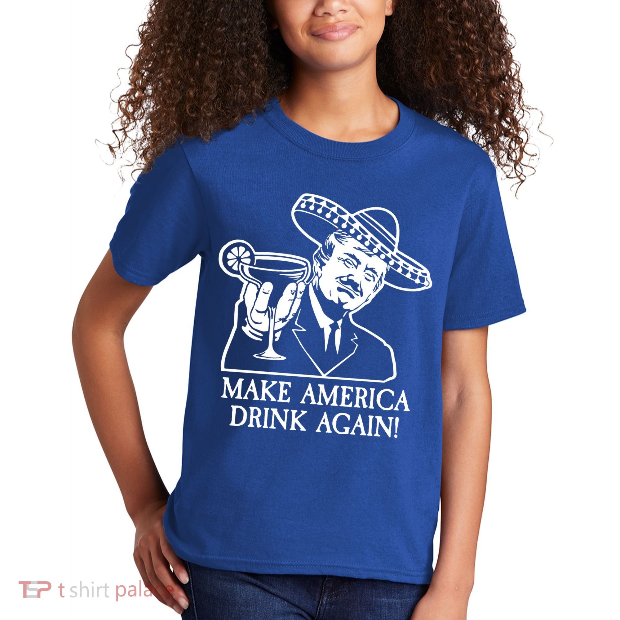 Make America Drink Again Donald Trump Cinco De Mayo Kids T-Shirt
