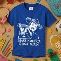 Make America Drink Again Donald Trump Cinco De Mayo Kids T-Shirt thumb 3