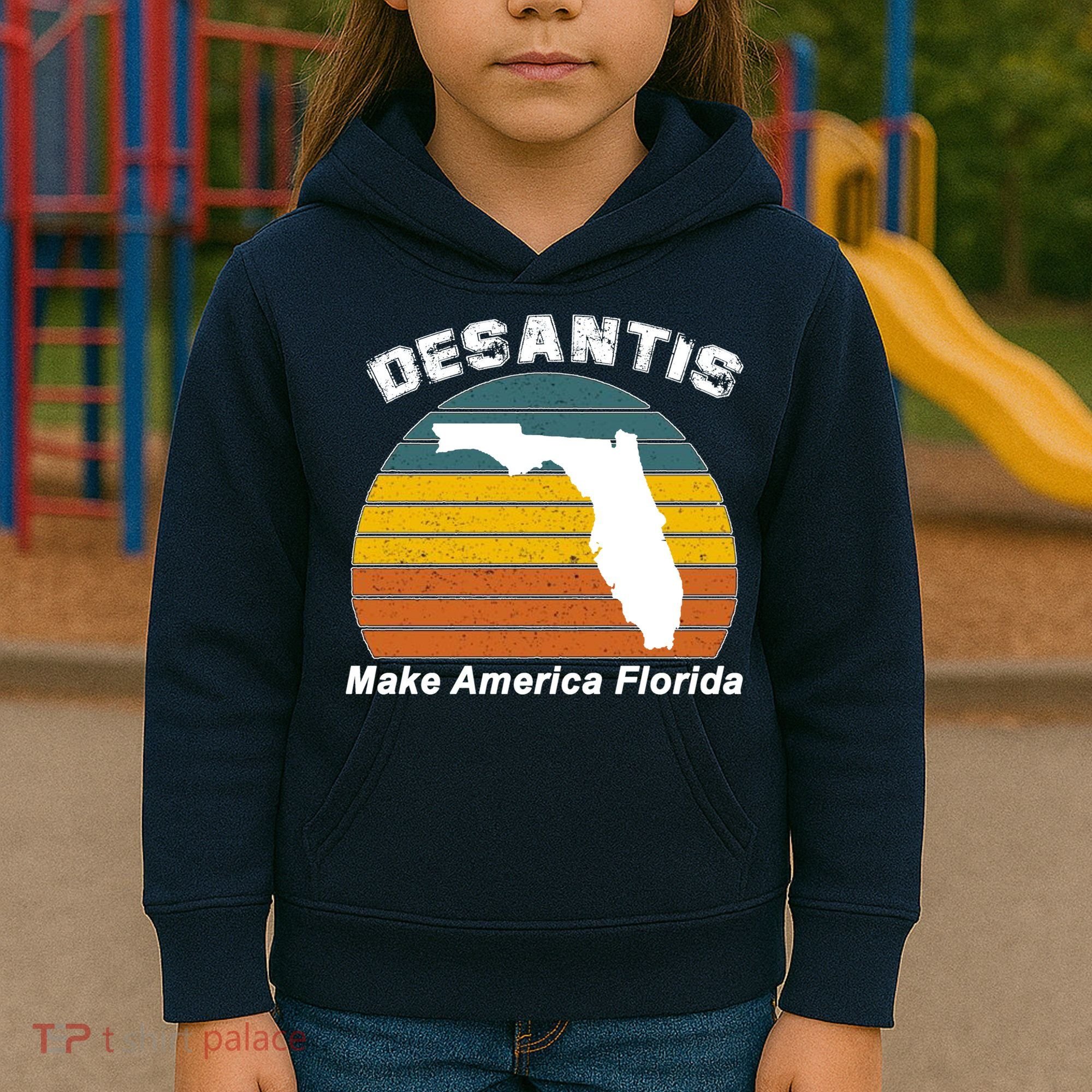 Make America Florida DeSantis 2024 Election Kids Hoodie