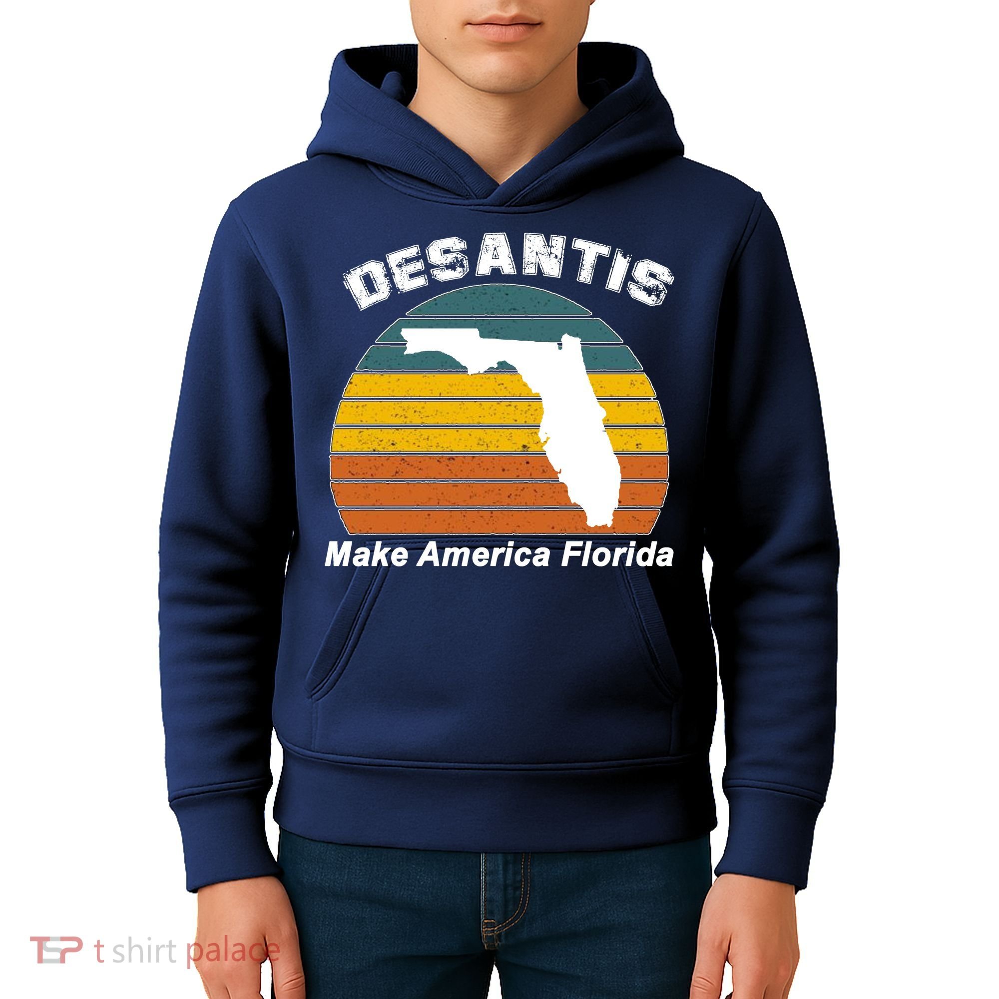 Make America Florida DeSantis 2024 Election Kids Hoodie