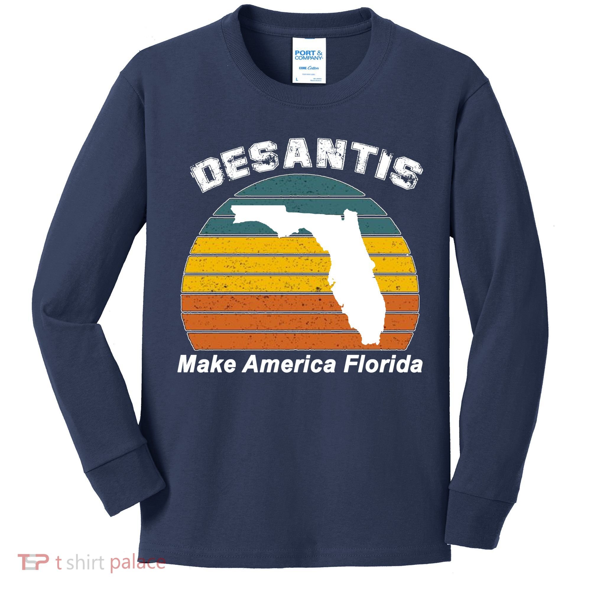 Make America Florida DeSantis 2024 Election Kids Long Sleeve Shirt