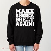 Make America Great Again! Donald Trump St. Patrick's Day Clover Shamrocks Women's Sweatshirt thumb 0
