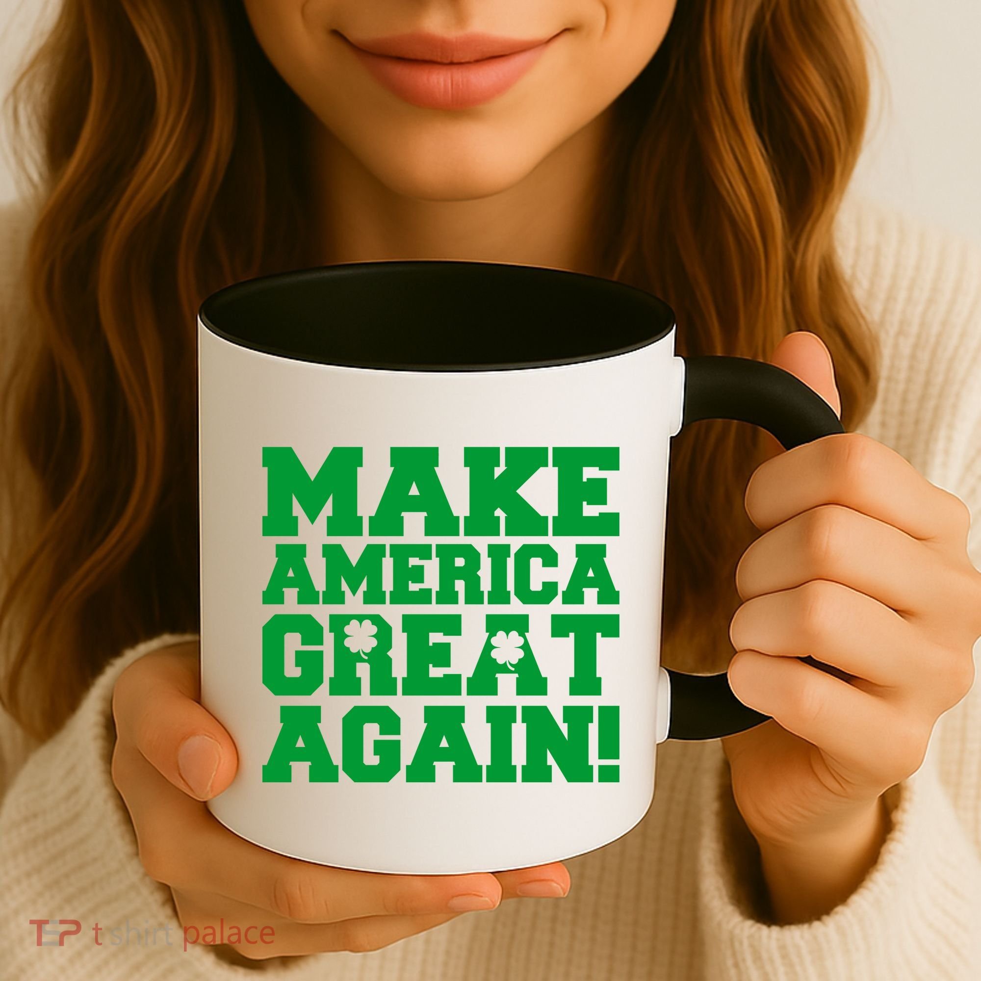 Make America Great Again! Donald Trump St. Patrick's Day Clover Shamrocks Coffee Mug