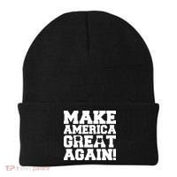 Make America Great Again! Donald Trump St. Patrick's Day Clover Shamrocks Beanie thumb 0