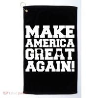 Make America Great Again! Donald Trump St. Patrick's Day Clover Shamrocks Golf Towel thumb 0