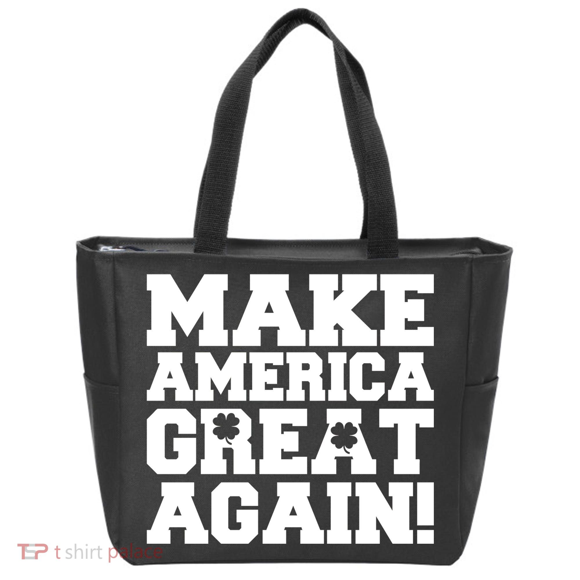 Make America Great Again! Donald Trump St. Patrick's Day Clover Shamrocks Tote Bag