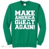 Make America Great Again! Donald Trump St. Patrick's Day Clover Shamrocks Sweatshirt thumb 0