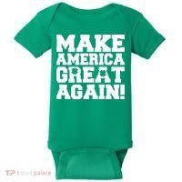 Make America Great Again! Donald Trump St. Patrick's Day Clover Shamrocks Baby Bodysuit thumb 0