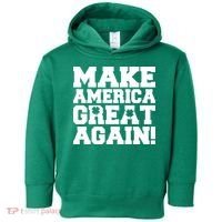Make America Great Again! Donald Trump St. Patrick's Day Clover Shamrocks Toddler Hoodie thumb 0