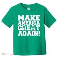 Make America Great Again! Donald Trump St. Patrick's Day Clover Shamrocks Toddler T-Shirt thumb 0