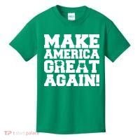 Make America Great Again! Donald Trump St. Patrick's Day Clover Shamrocks Kids T-Shirt thumb 0