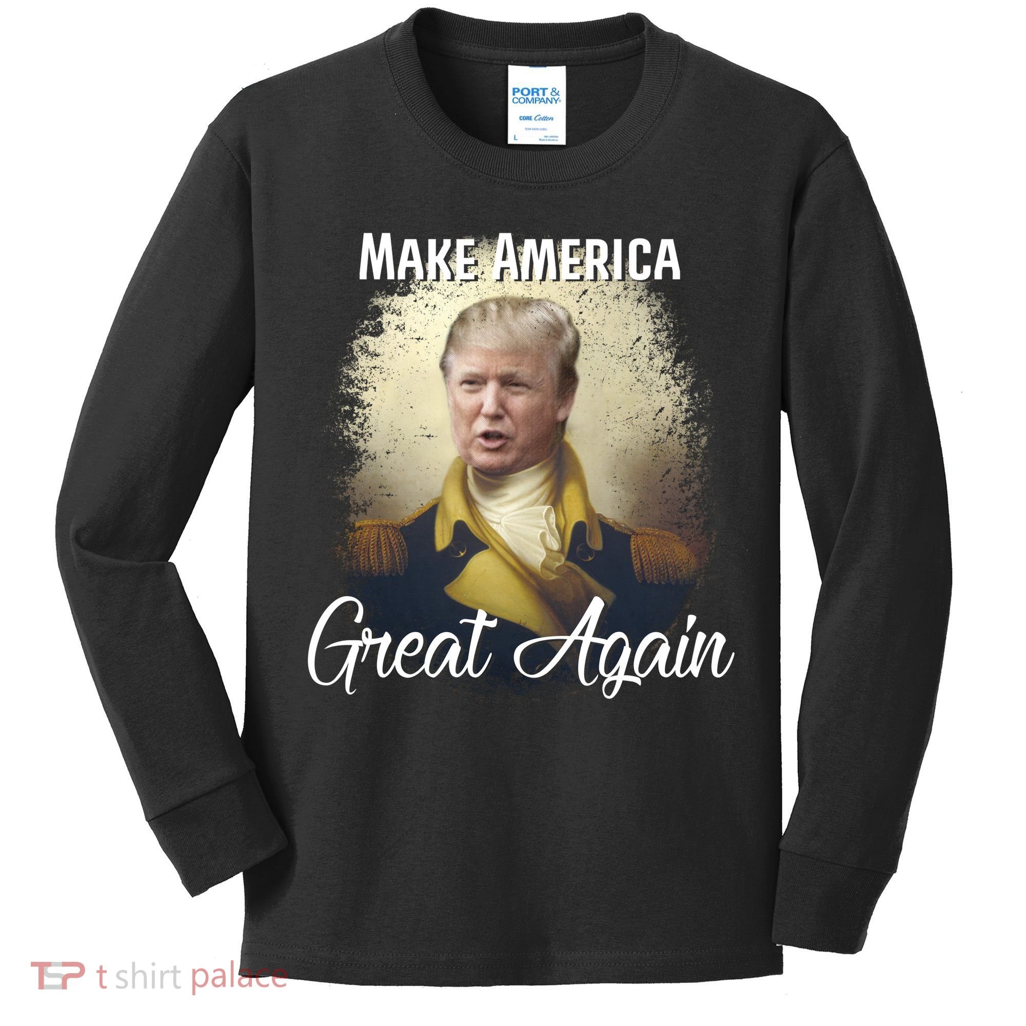 Make America Great Again Historic Trump Kids Long Sleeve Shirt