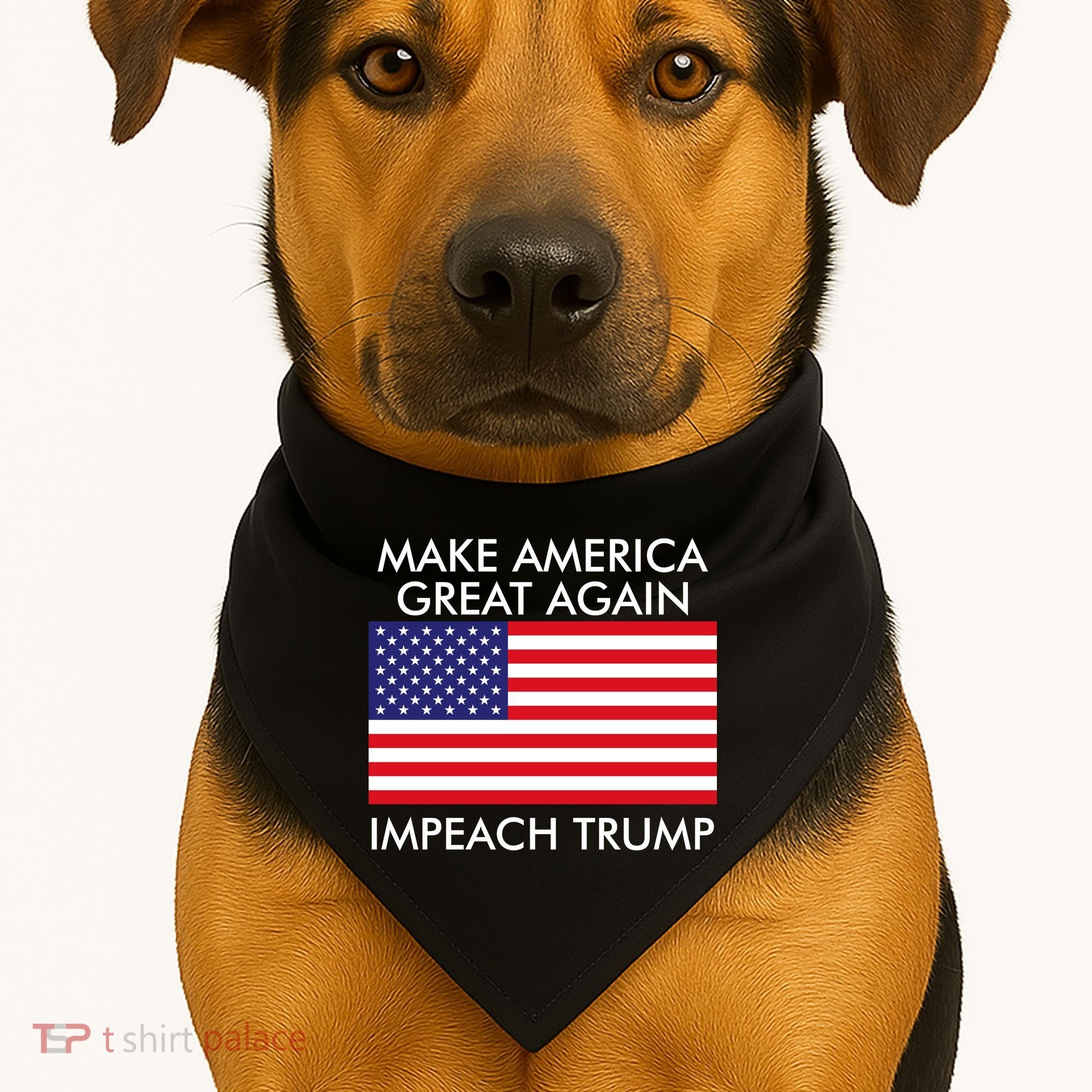 Make America Great Again Impeach Trump Anti Trump USA-Made Doggie Bandana