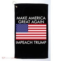 Make America Great Again Impeach Trump Anti Trump Golf Towel thumb 0