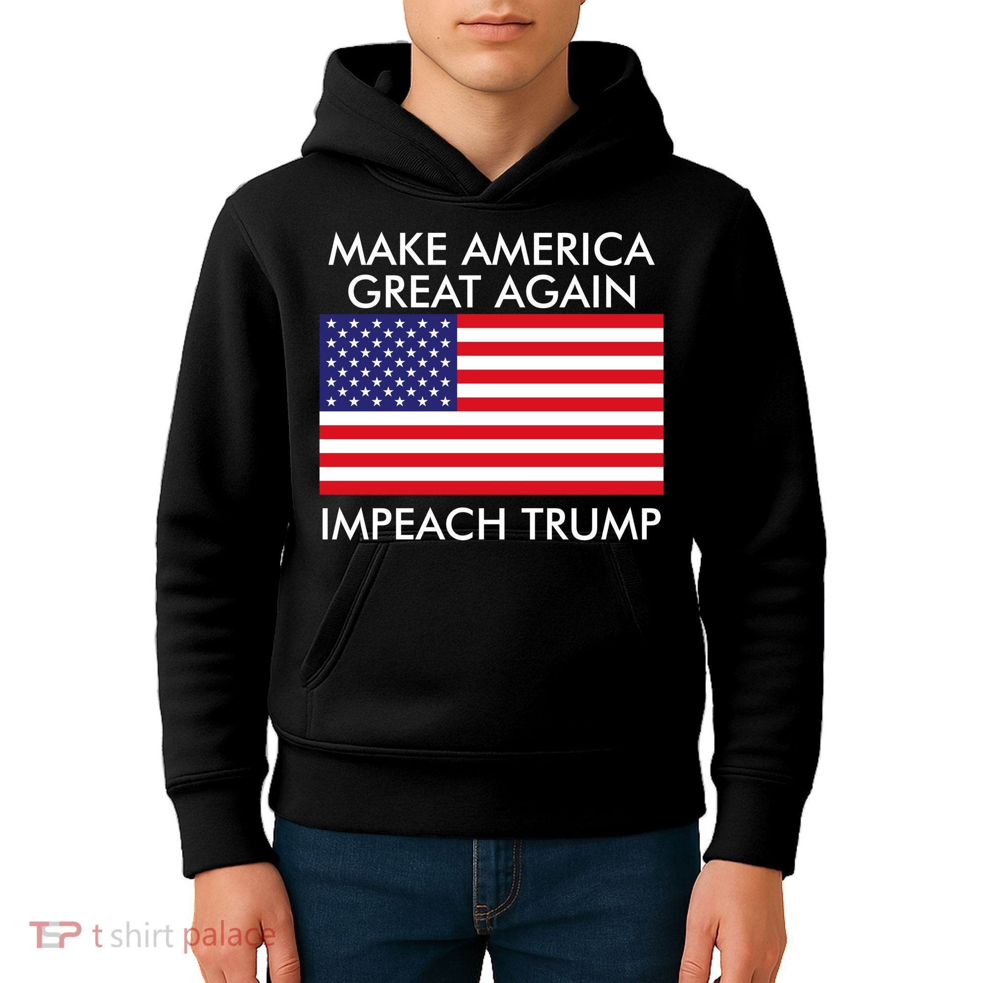 Make America Great Again Impeach Trump Anti Trump Kids Hoodie