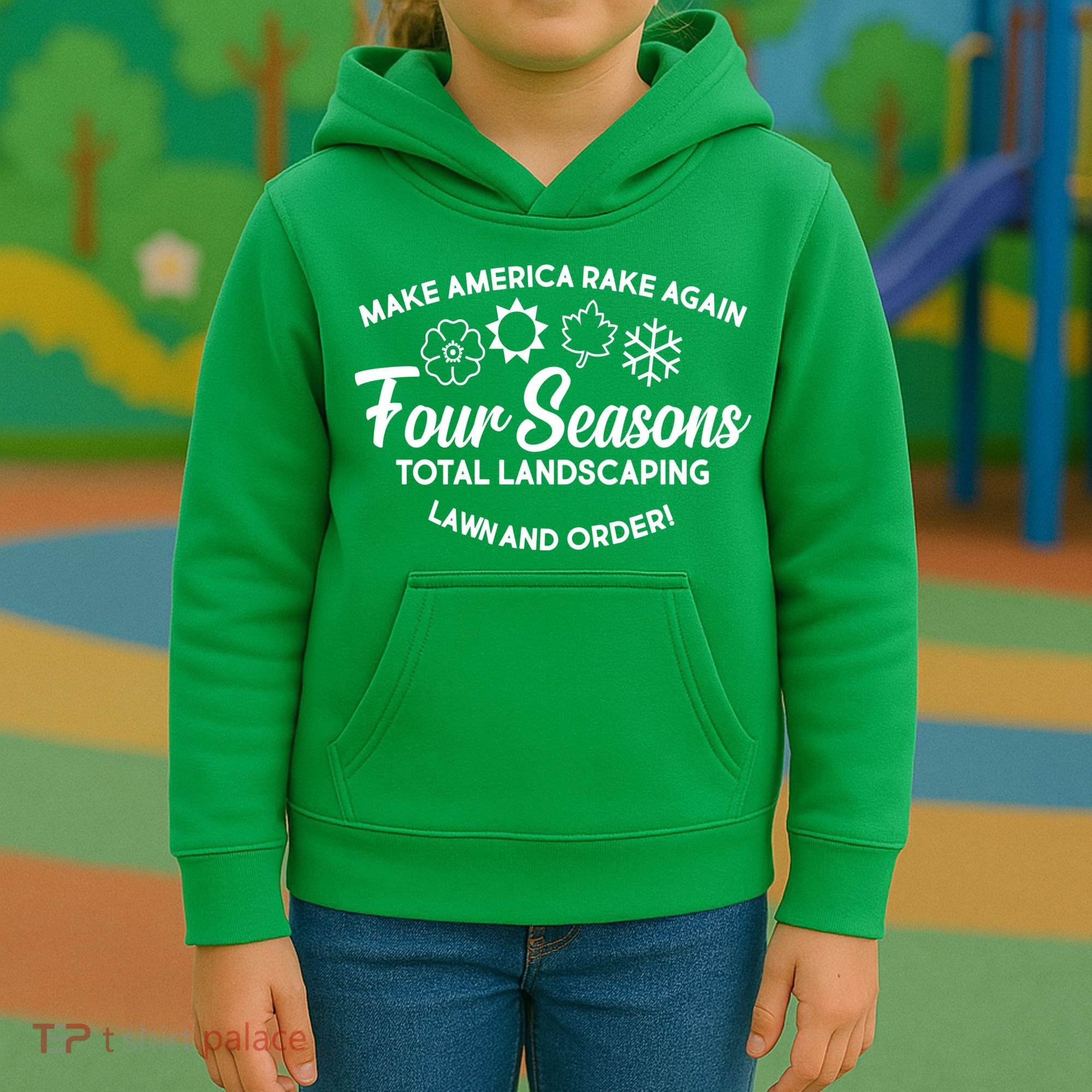 Make America Rake Again Four Seasons Kids Hoodie