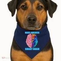 Make America Smart Again USA-Made Doggie Bandana thumb 1