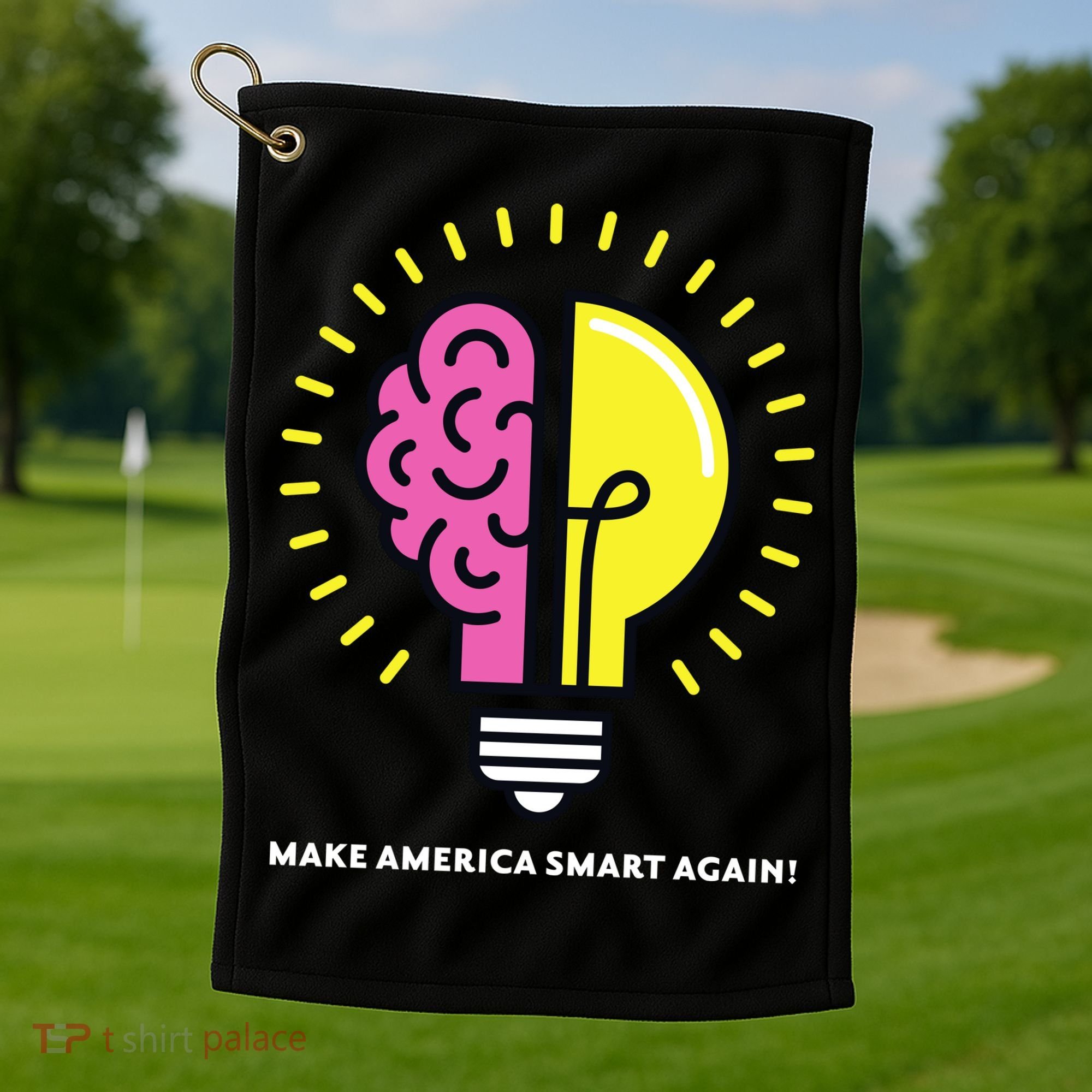 Make America Smart Again Science Brain Golf Towel