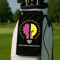 Make America Smart Again Science Brain Golf Towel thumb 2