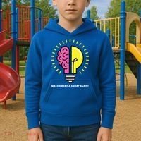 Make America Smart Again Science Brain Kids Hoodie thumb 2
