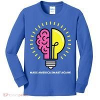 Make America Smart Again Science Brain Kids Long Sleeve Shirt thumb 0