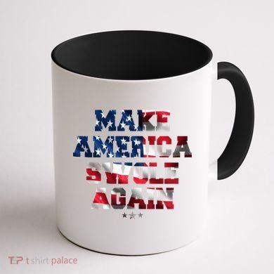 Make America Swole Again 4th of July USA Flag Coffee Mug back