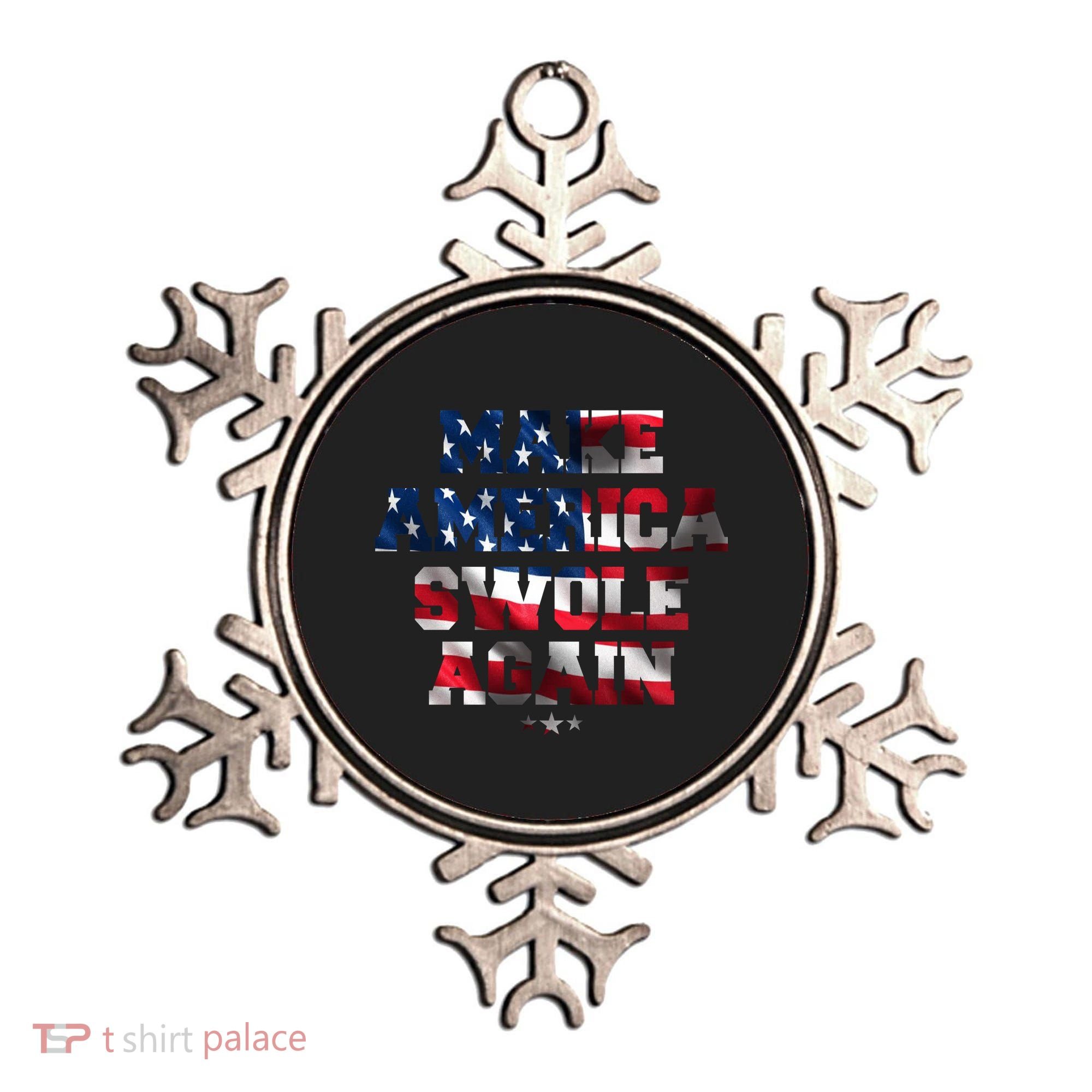 Make America Swole Again 4th of July USA Flag Ornament