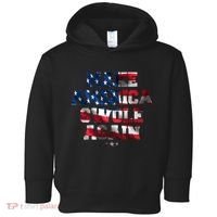 Make America Swole Again 4th of July USA Flag Toddler Hoodie thumb 0