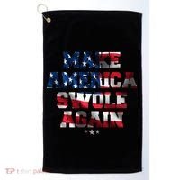 Make America Swole Again 4th of July USA Flag Golf Towel thumb 0
