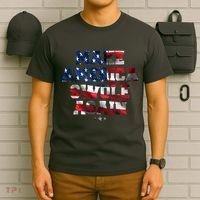 Make America Swole Again 4th of July USA Flag T-Shirt thumb 6