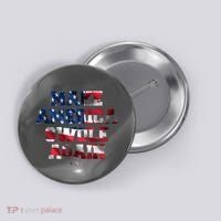Make America Swole Again 4th of July USA Flag Button thumb 0