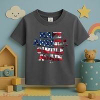 Make America Swole Again 4th of July USA Flag Toddler T-Shirt thumb 3