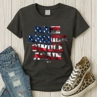 Make America Swole Again 4th of July USA Flag Women's T-Shirt thumb 3