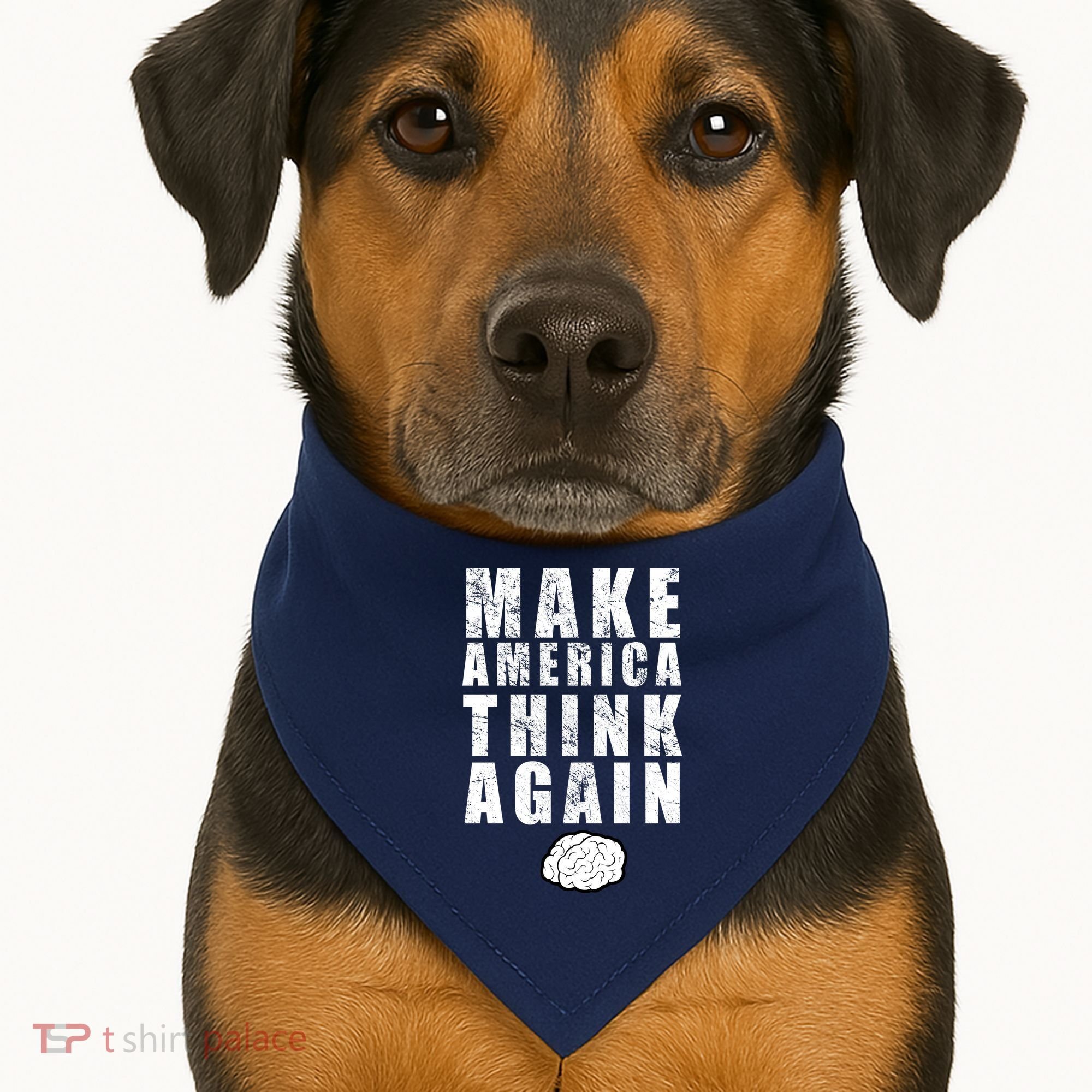 Make America Think Again USA-Made Doggie Bandana