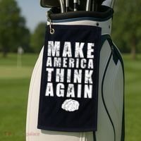 Make America Think Again Golf Towel thumb 2