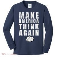 Make America Think Again Kids Long Sleeve Shirt thumb 0