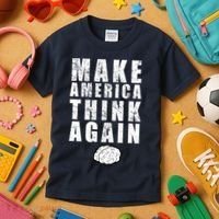 Make America Think Again Kids T-Shirt thumb 3