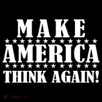 Make America Think Again! Anti Donald Trump Bucket Hat thumb 4