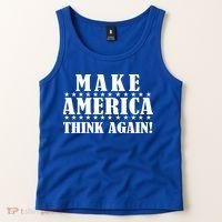 Make America Think Again! Anti Donald Trump Tank Top thumb 2