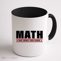 Make America Think Harder Funny Math Coffee Mug thumb 1
