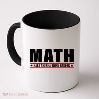 Make America Think Harder Funny Math Coffee Mug thumb 0