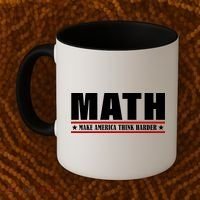 Make America Think Harder Funny Math Coffee Mug thumb 2