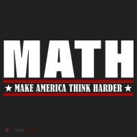 Make America Think Harder Funny Math Beanie thumb 2