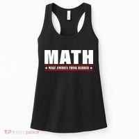 Make America Think Harder Funny Math Women's Tank Top thumb 0