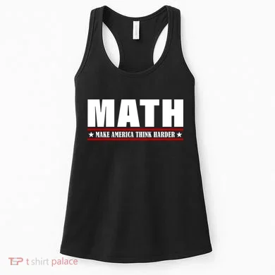 Make America Think Harder Funny Math Women's Tank Top