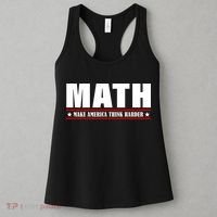 Make America Think Harder Funny Math Women's Tank Top thumb 3