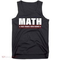 Make America Think Harder Funny Math Tank Top thumb 0